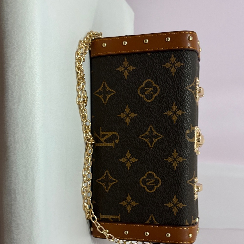 Luxury Brown and Gold Designer Women's Bag